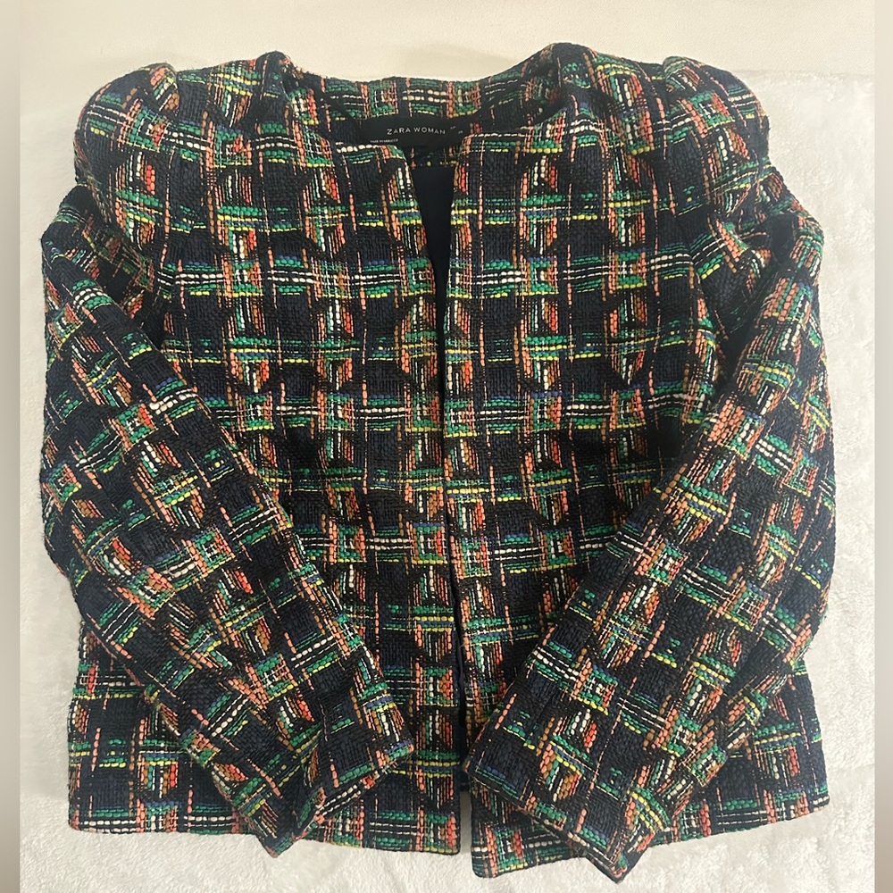 Zara Tweed Multicolor Women's Jacket